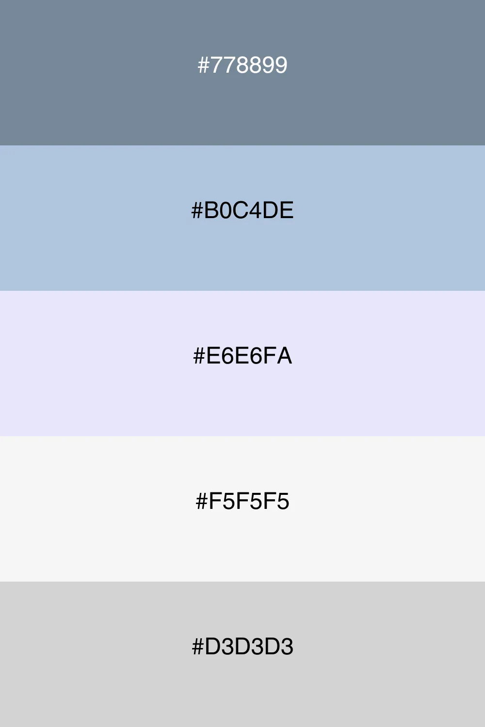 A soft and calming pastel palette for tranquil designs.
