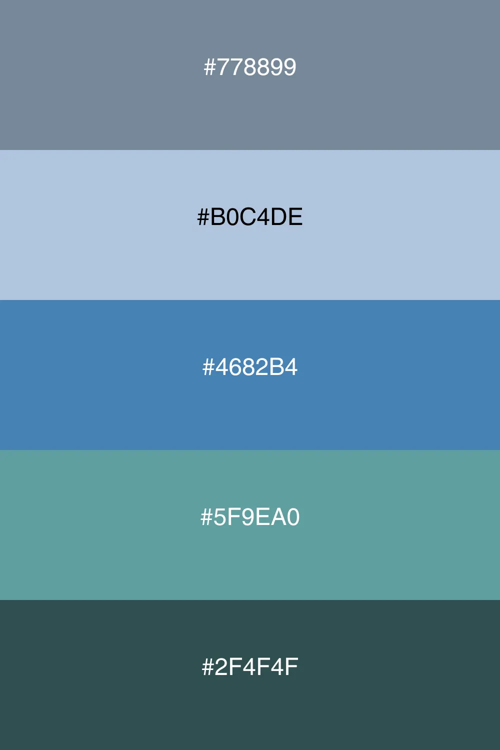 A calm palette evoking tranquility and nature.