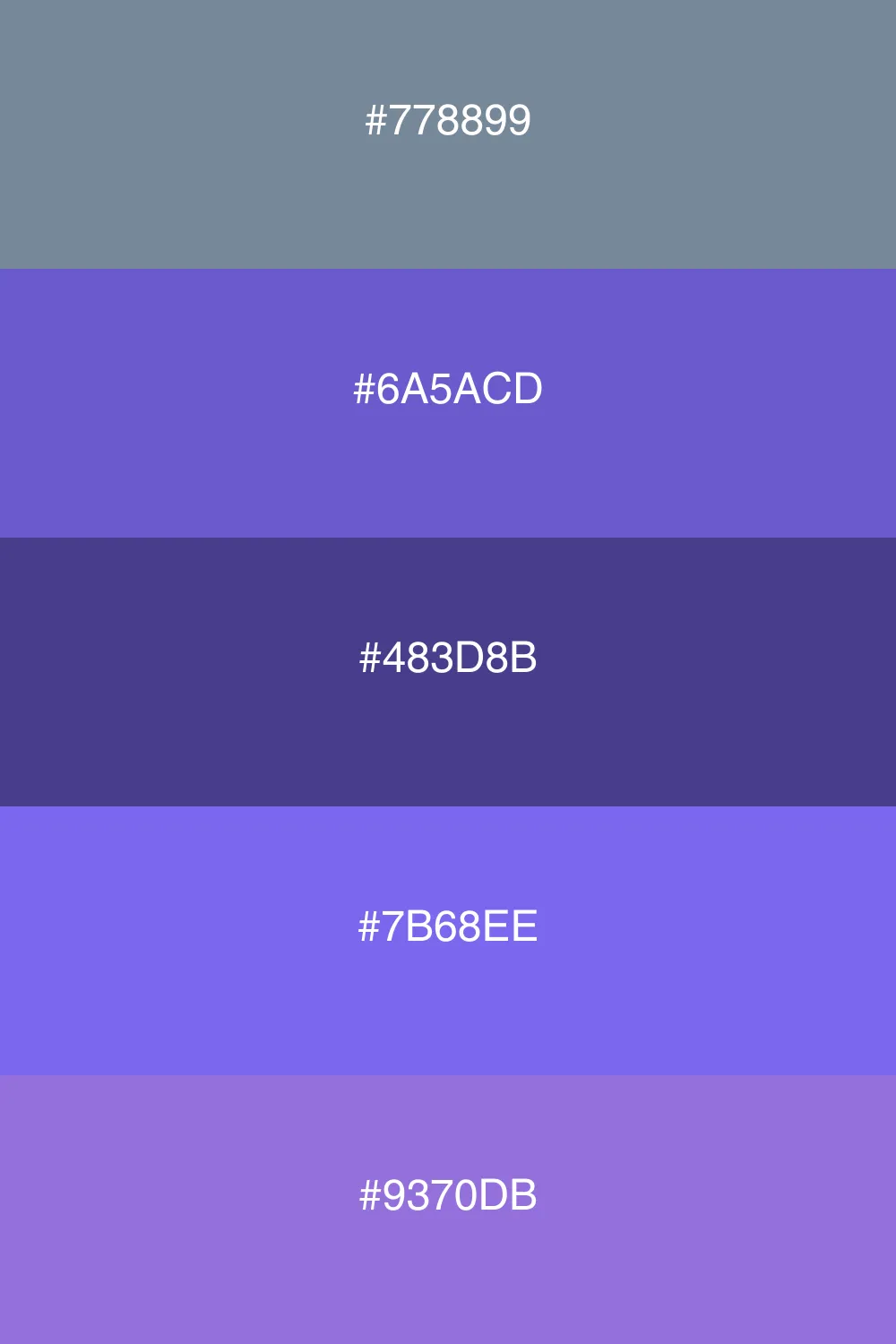 A dreamy palette inspired by twilight colors.