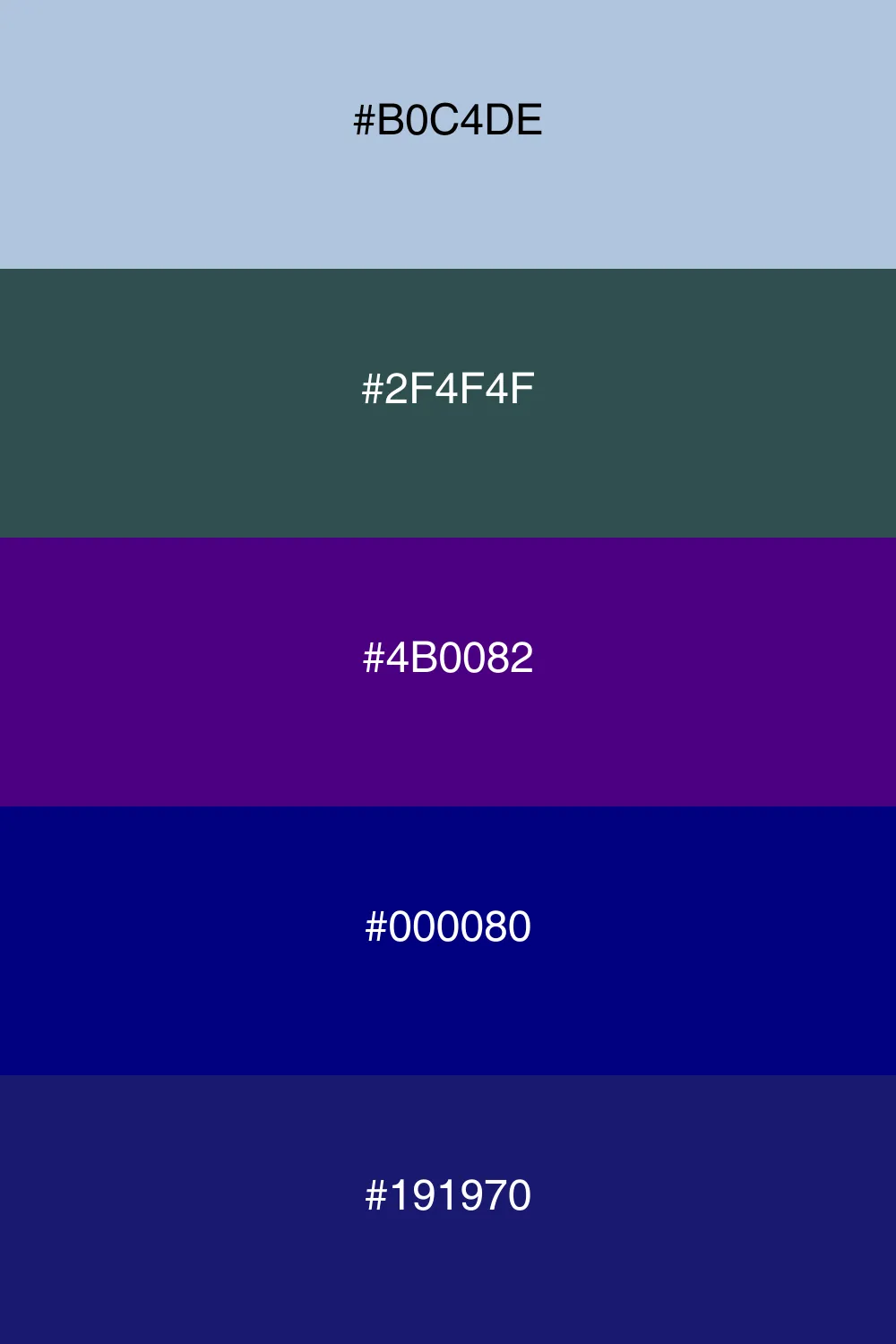 A deep and serene dark palette for a calming effect.