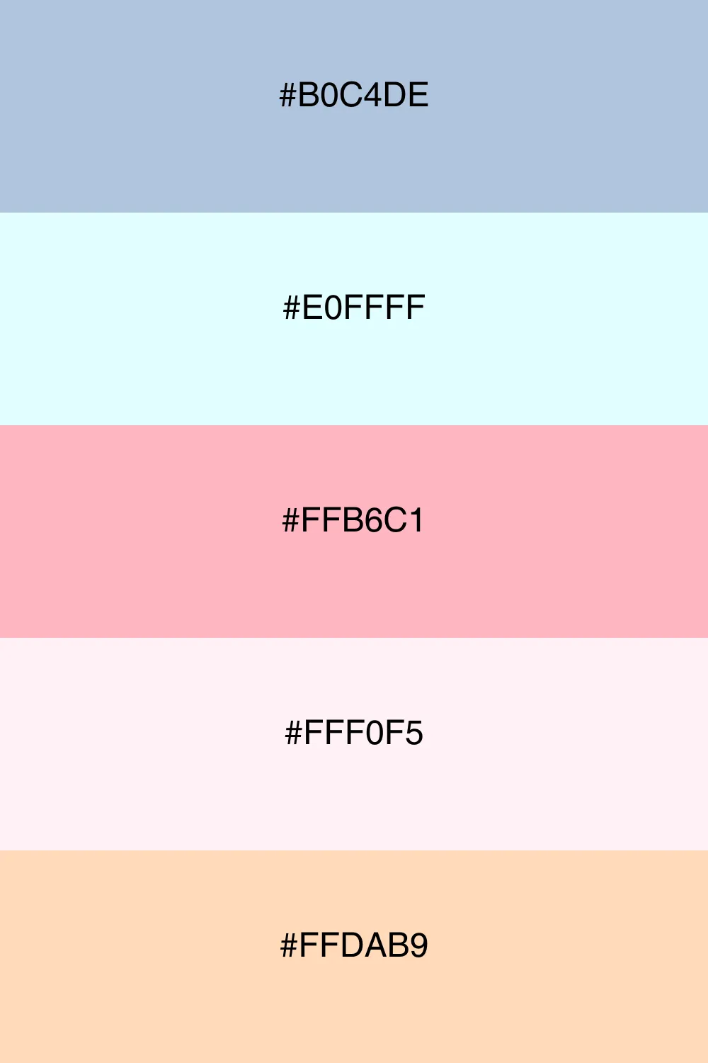 A soft and airy pastel palette for a serene vibe.