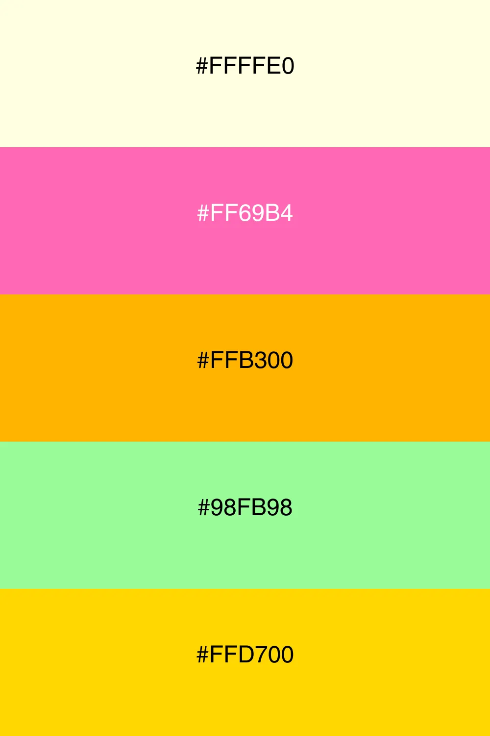 A bright and cheerful palette perfect for springtime.