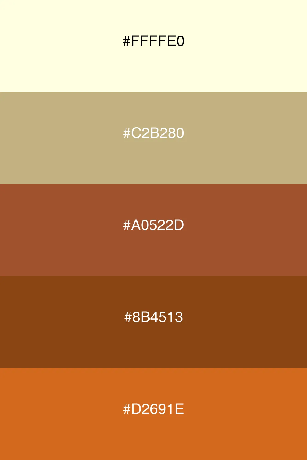 A grounded earthy palette inspired by nature's tones.