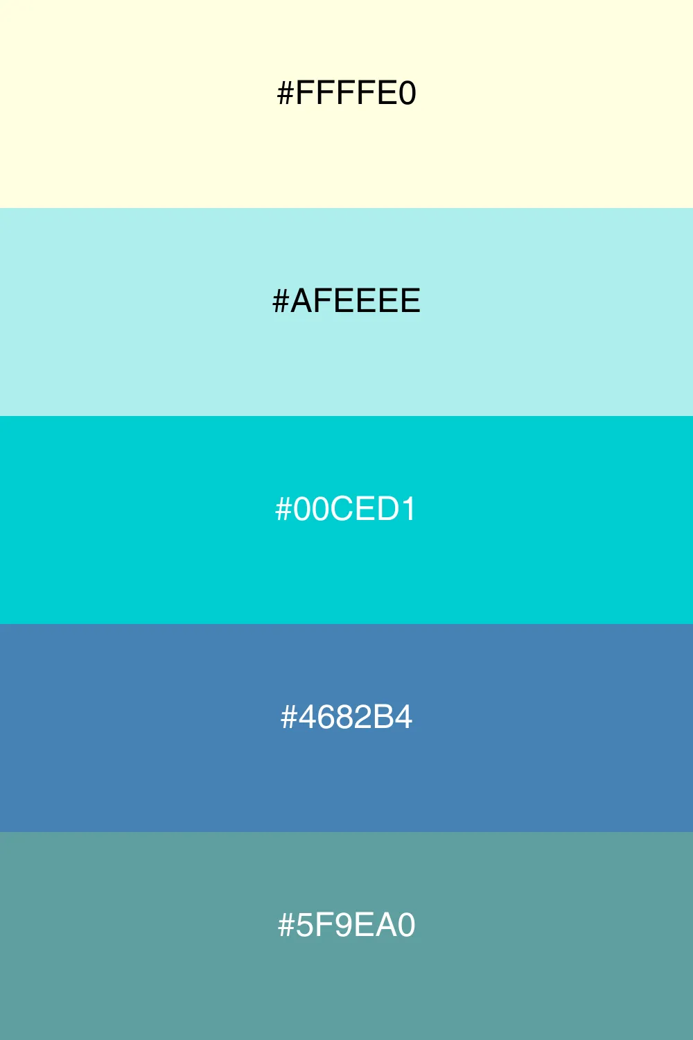A refreshing palette inspired by the ocean's colors.