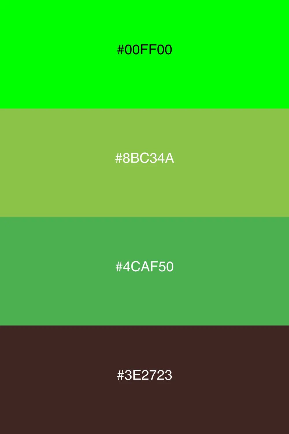 A calming palette inspired by lush green forests.