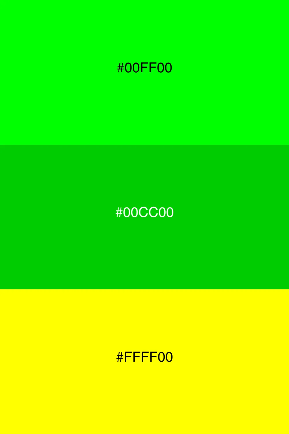 Fresh and harmonious greens and yellows.