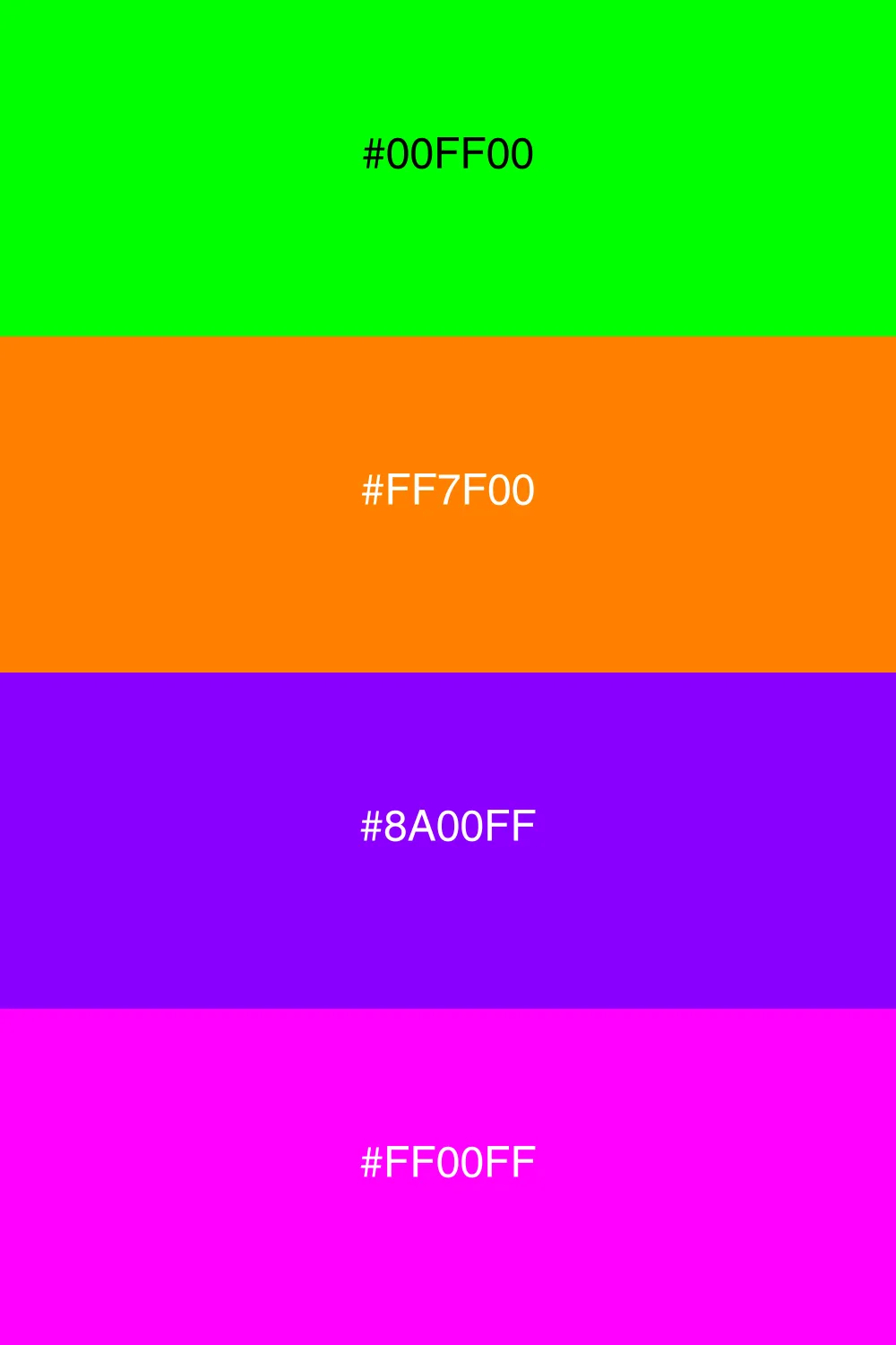 Dynamic and colorful four-color scheme.