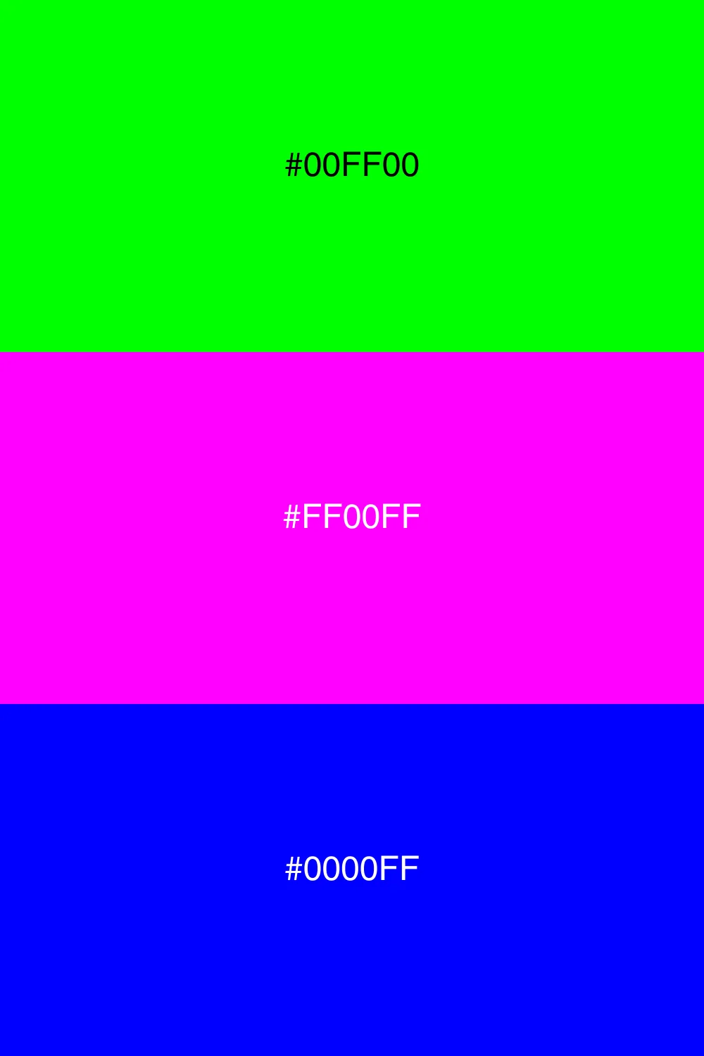 Bold and playful color triangle.