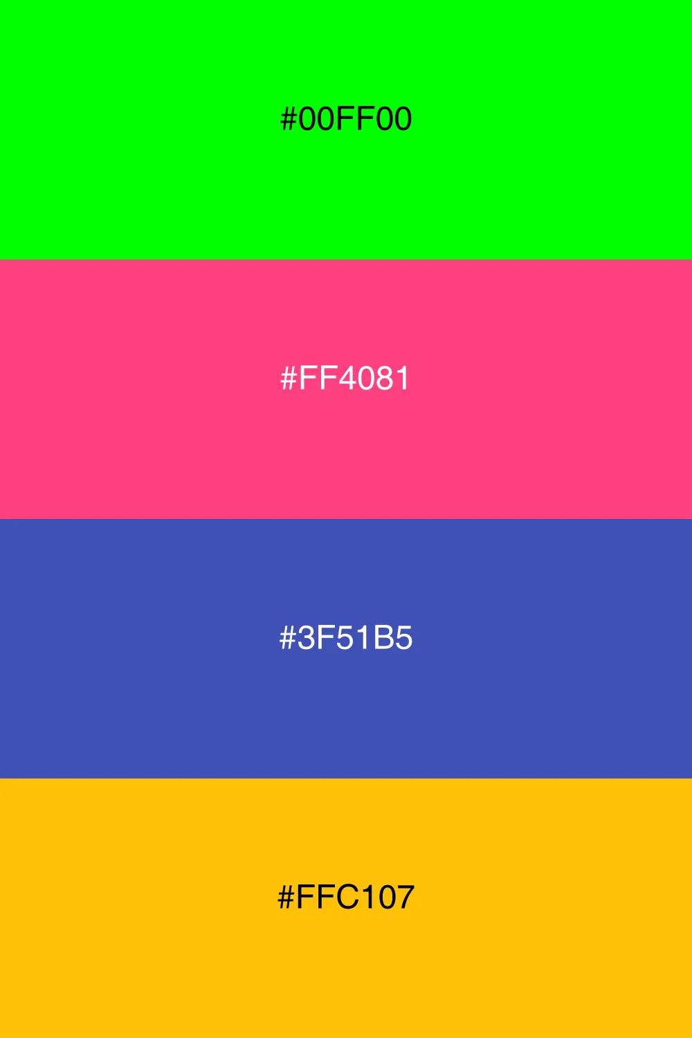 A modern and playful palette with vibrant pops of color.