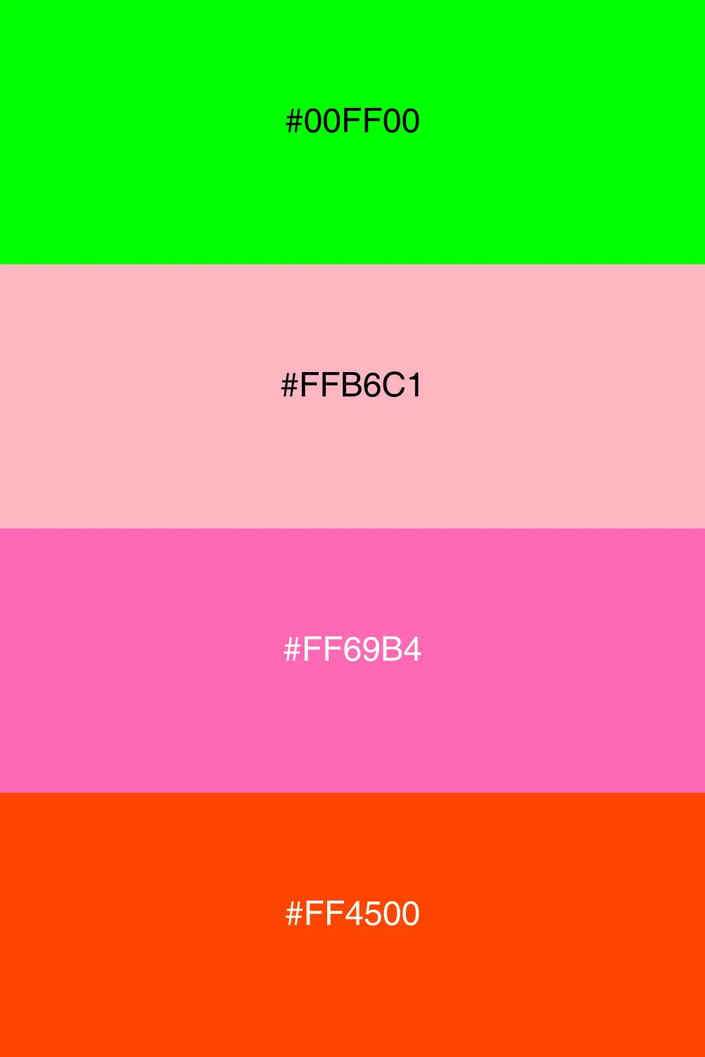 A fun and vibrant tropical palette full of life.