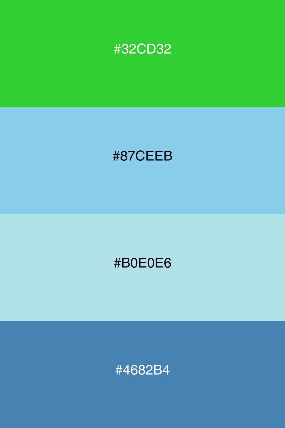 An airy palette that captures the essence of a clear sky.