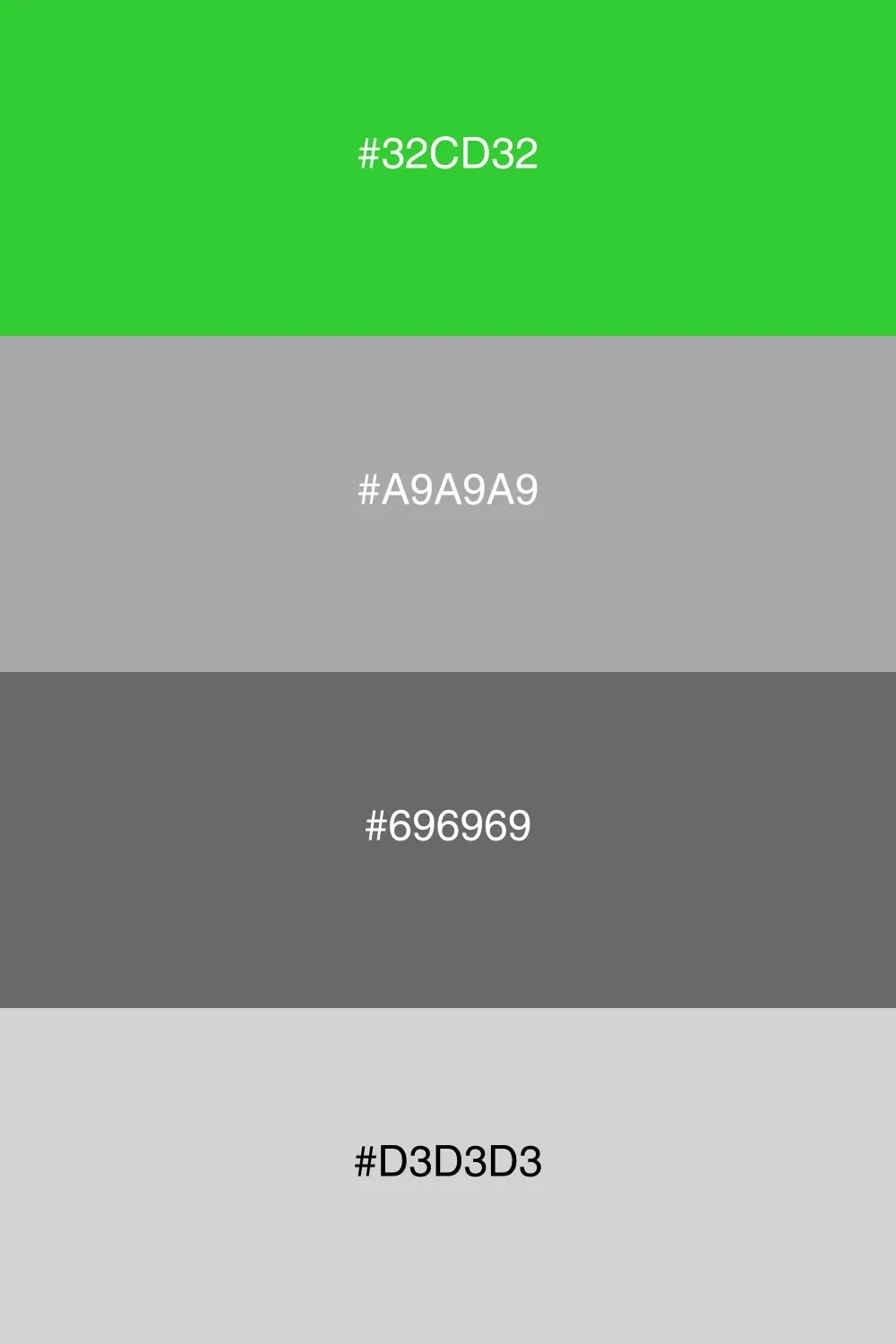 A modern palette combining lime with sleek steel tones.