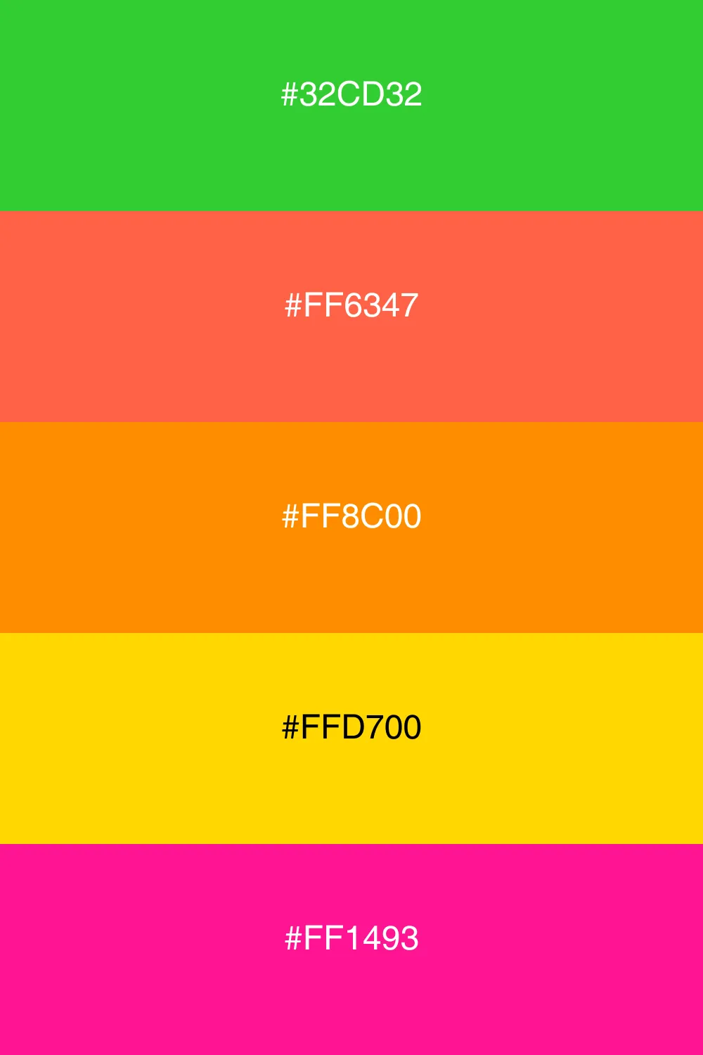 A bold palette capturing the essence of a vibrant sunset.