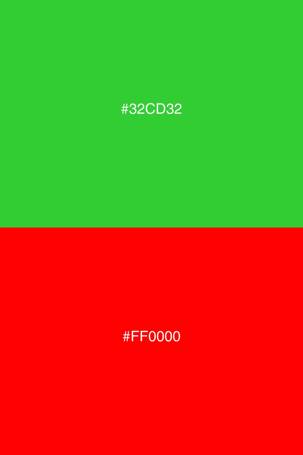 High contrast, vibrant pairing.