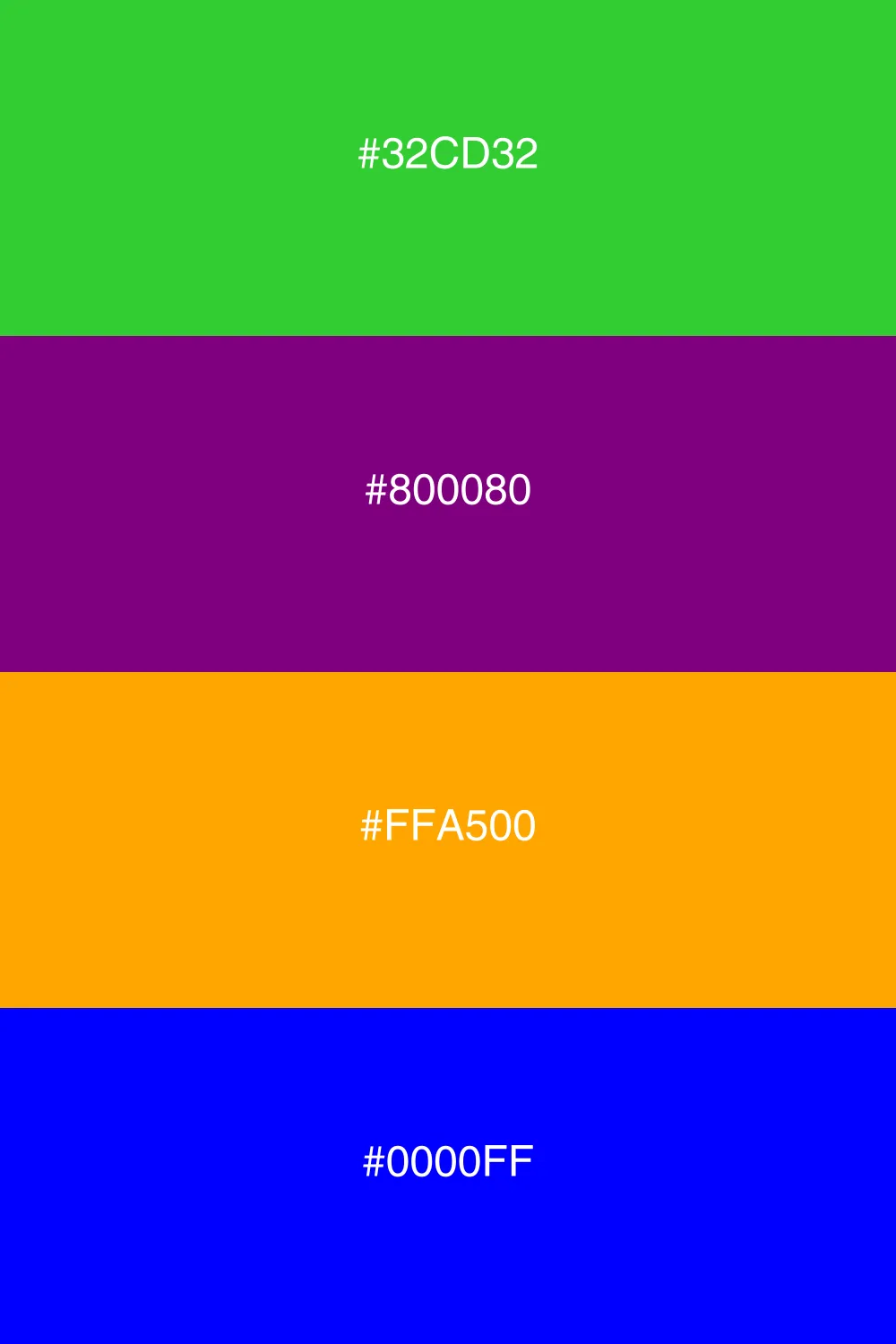 Vibrant and diverse color palette.
