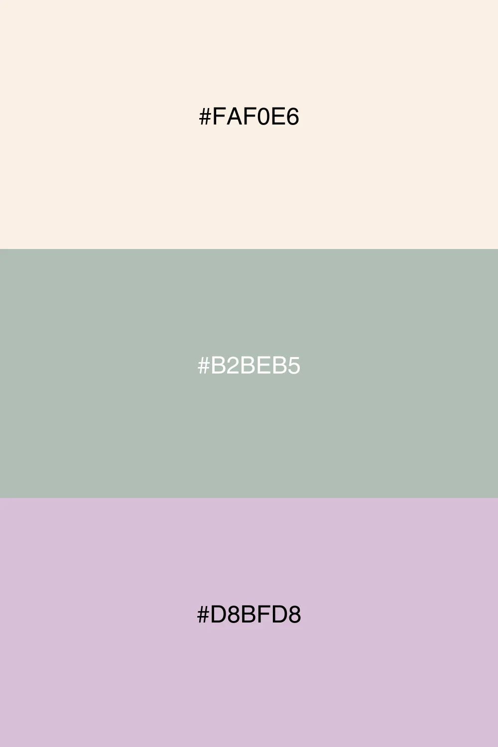 A balanced mix of soft pastels.