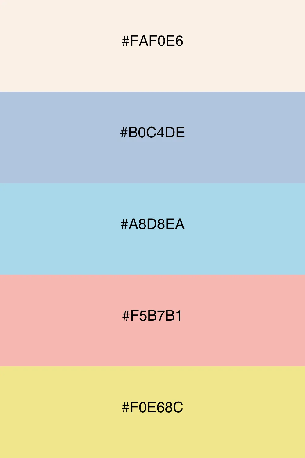 A modern and playful palette with fresh, light colors.