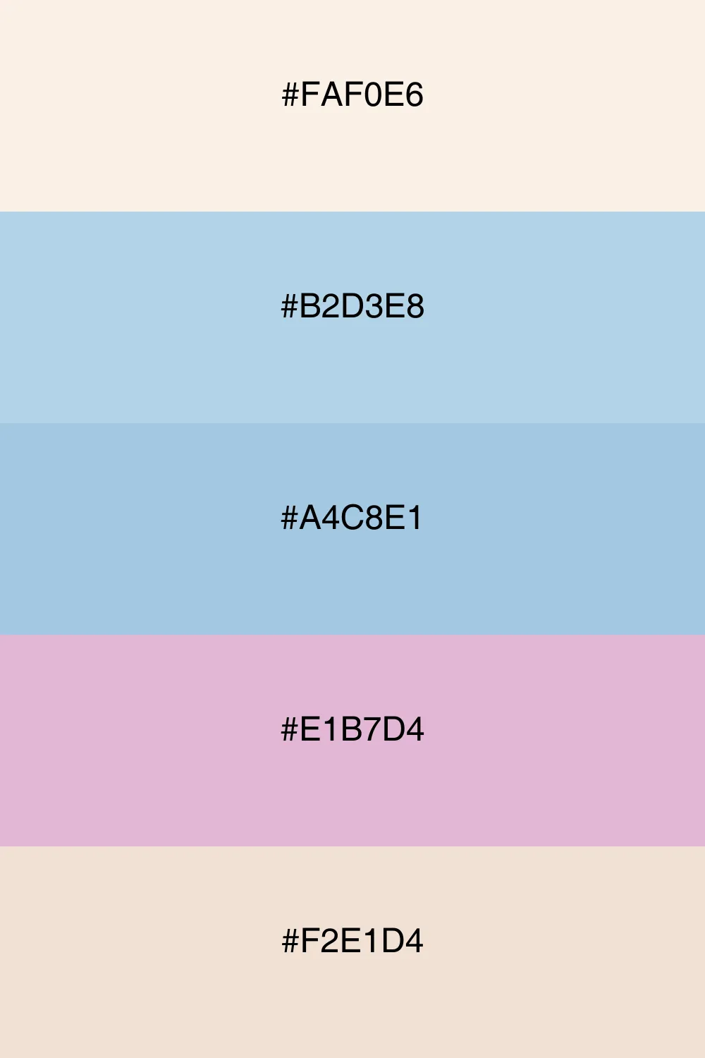 A tranquil palette that promotes a sense of calm and peace.