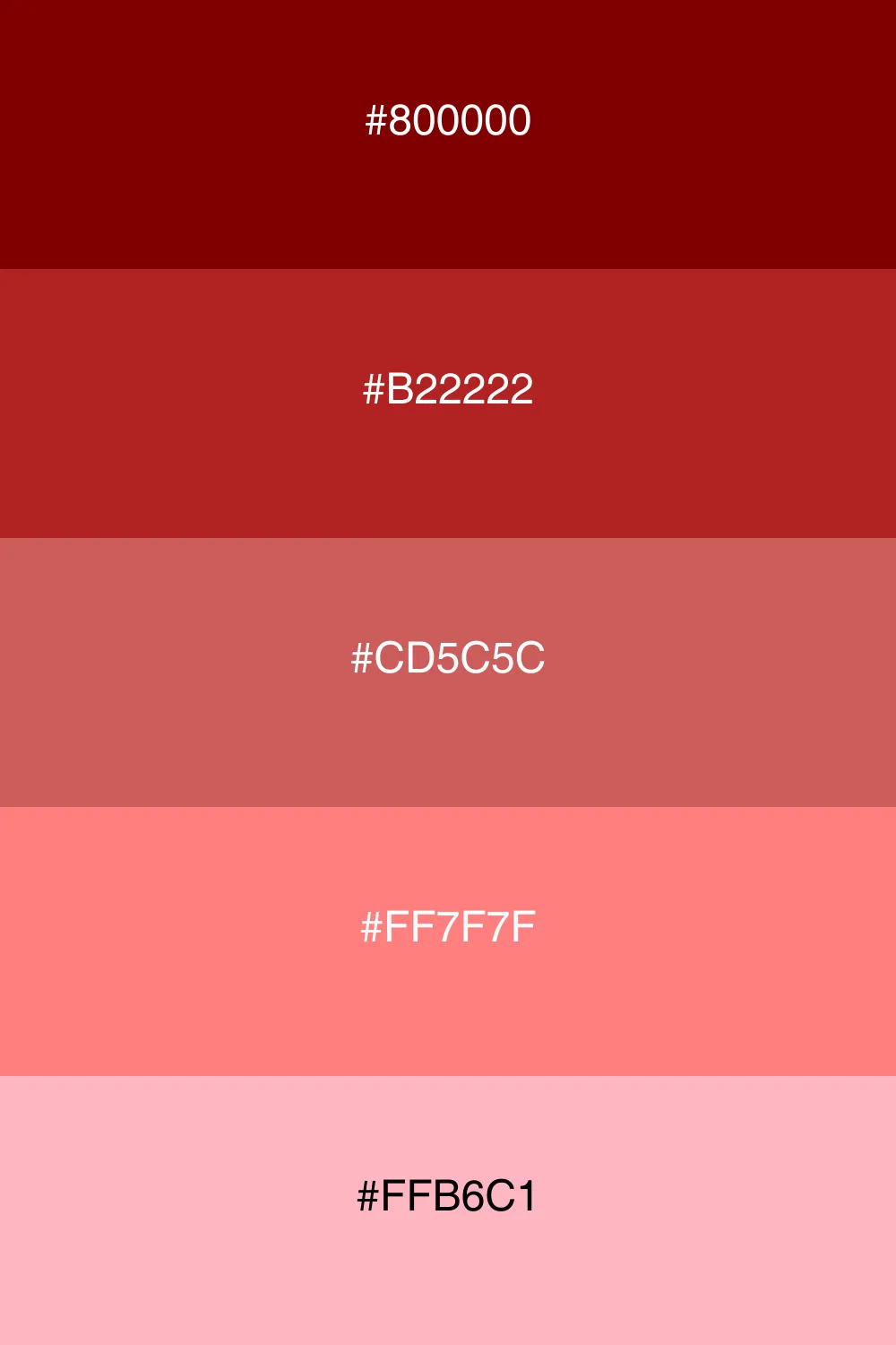 Soft and gentle variations of maroon.