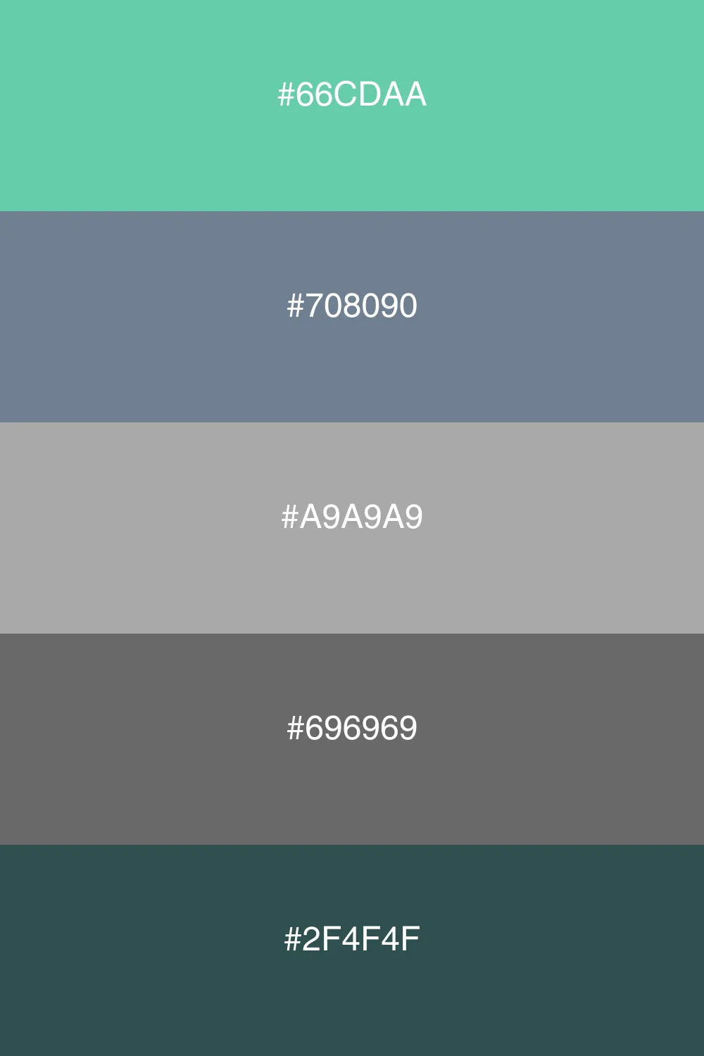 A chic palette blending urban greys with aqua tones.