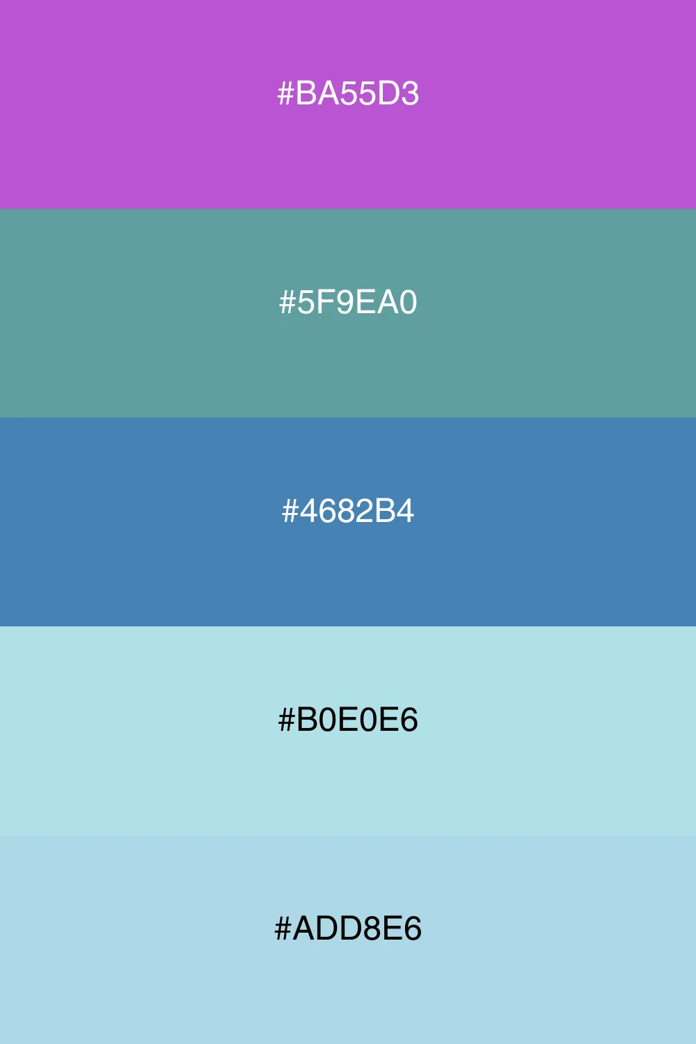 A cool palette that brings a sense of calm and serenity.