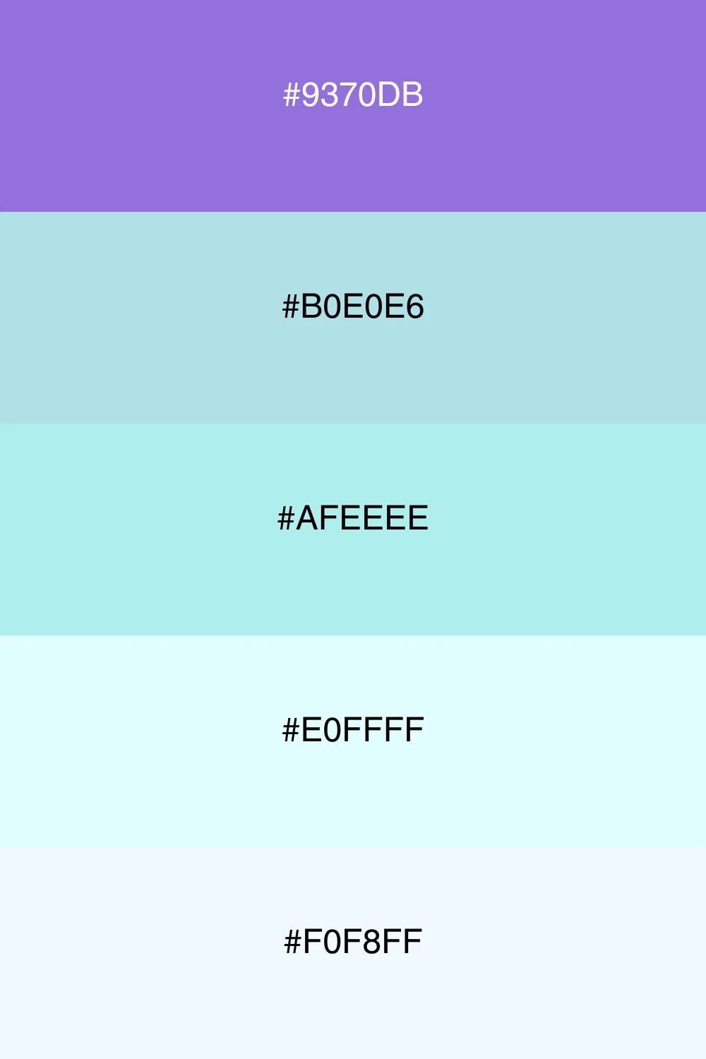 A cool pastel palette that feels soft and refreshing.