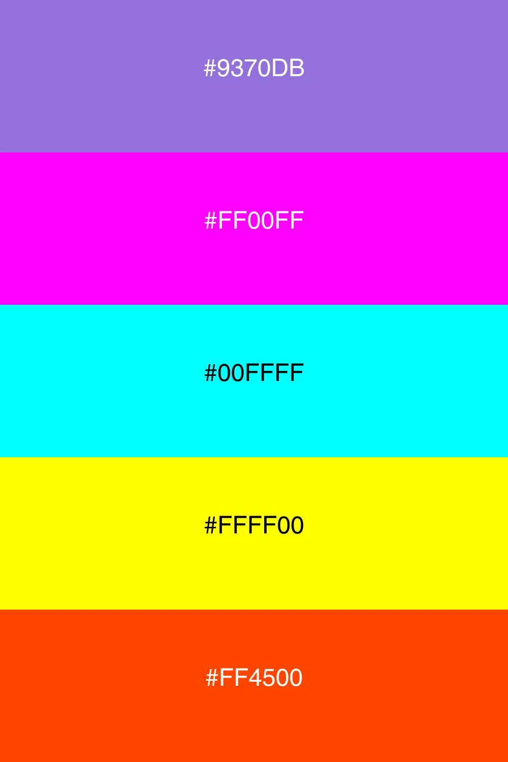A vibrant neon palette perfect for nightlife and parties.