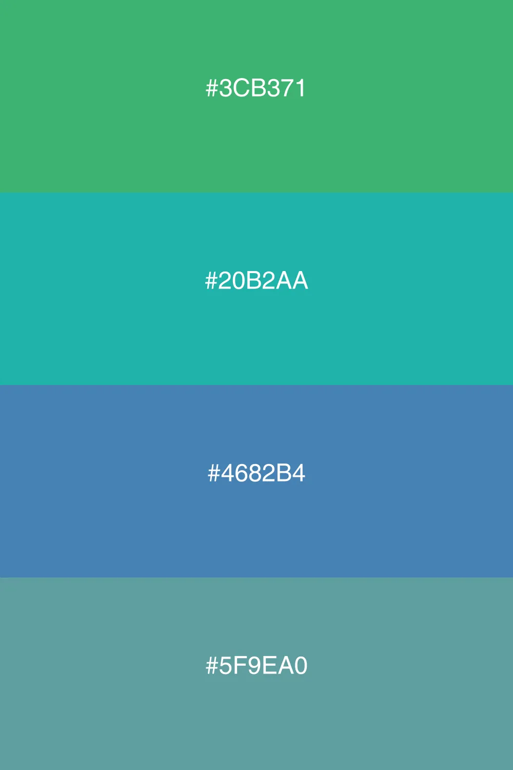 A cool palette inspired by tranquil ocean waters.