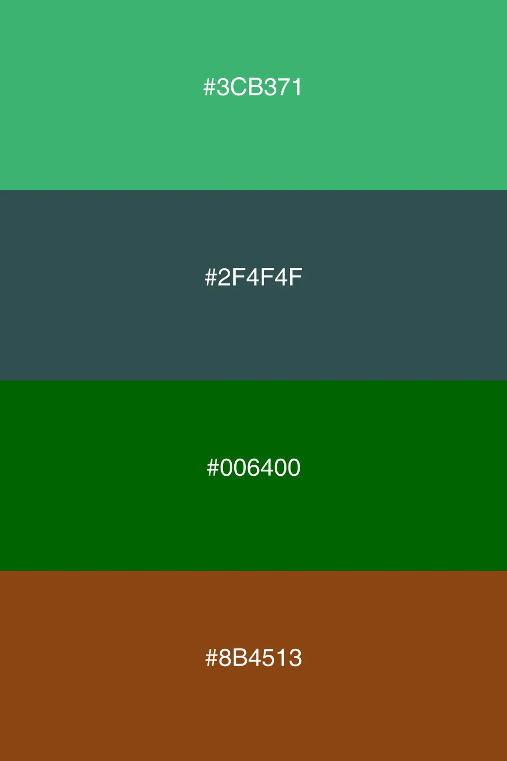 A dark and rich palette reminiscent of a deep forest.