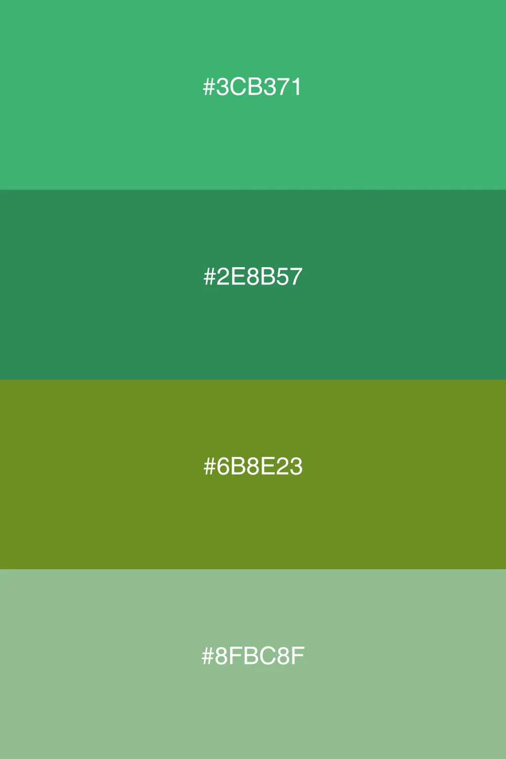A vintage-inspired palette with earthy green tones.