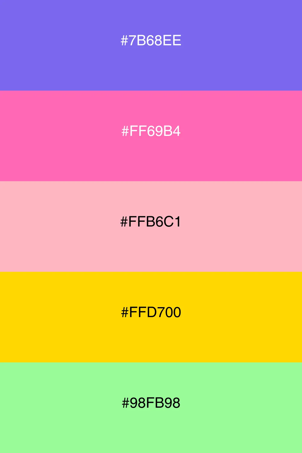 A bright and cheerful palette inspired by blooming flowers.