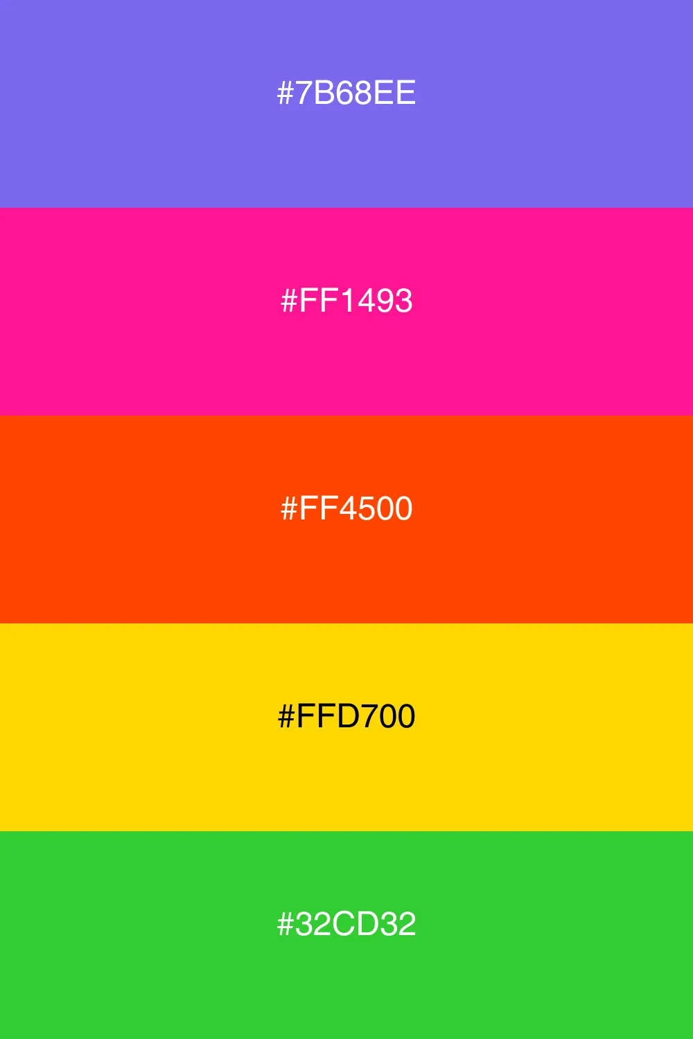 A playful retro palette bursting with vibrant colors.