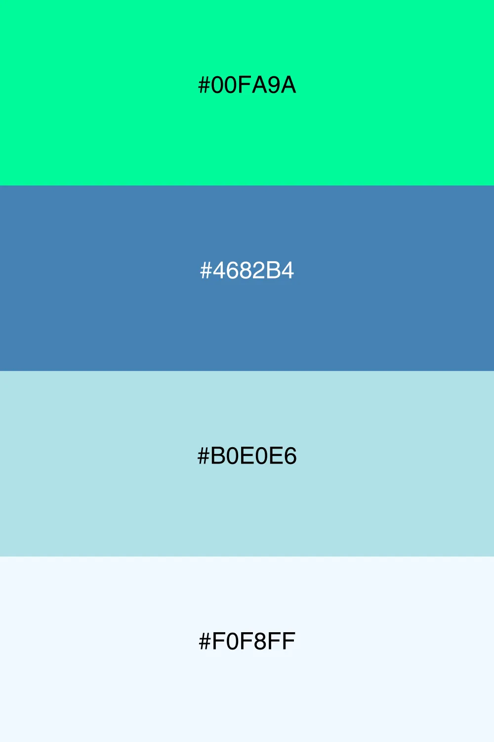 A cool palette that evokes the feeling of a gentle breeze.