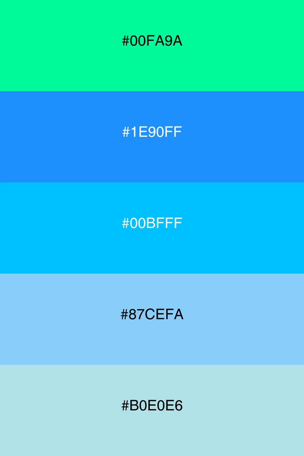 Cool colors evoke the refreshing feel of ocean breezes.