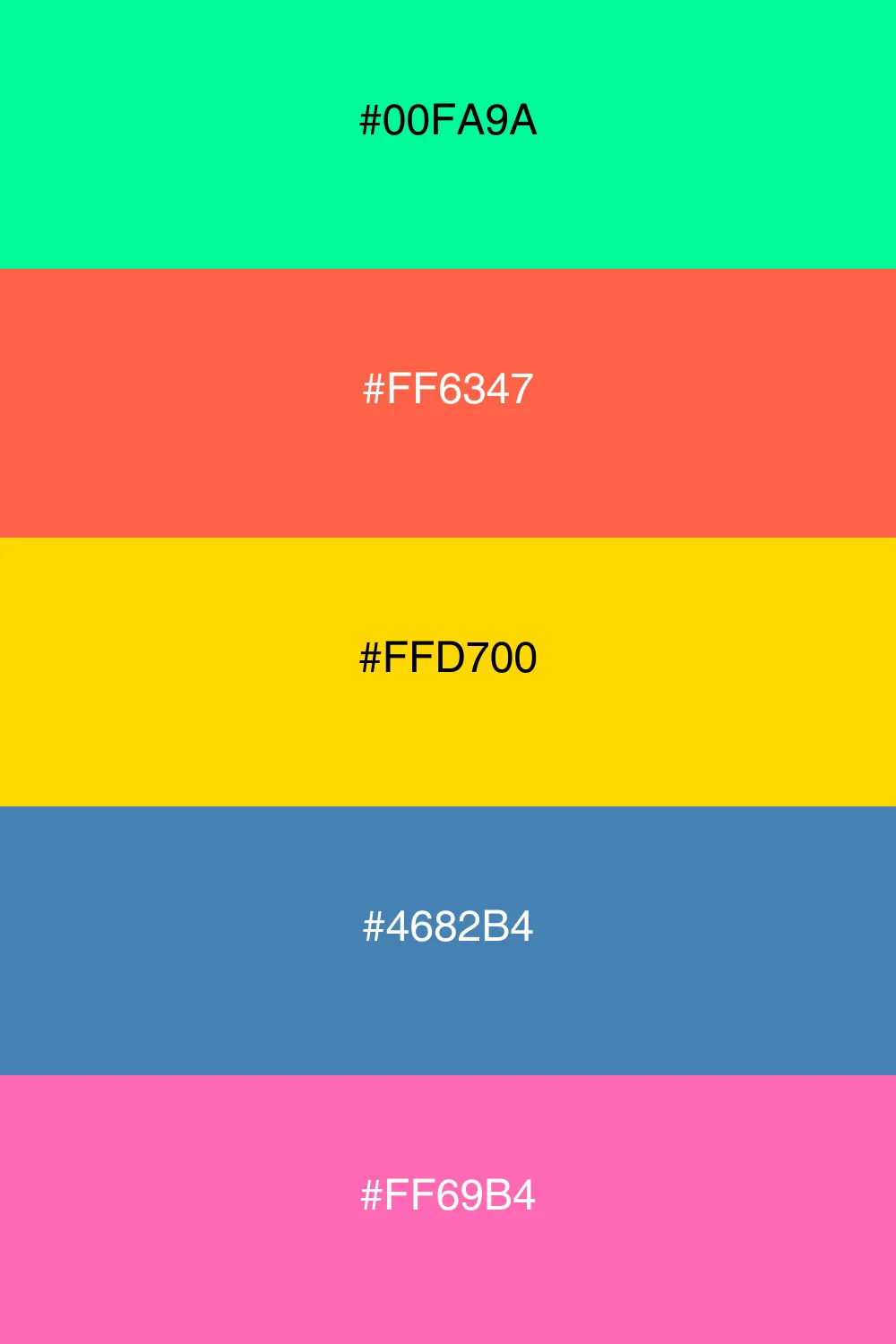 A lively palette inspired by tropical vibes.