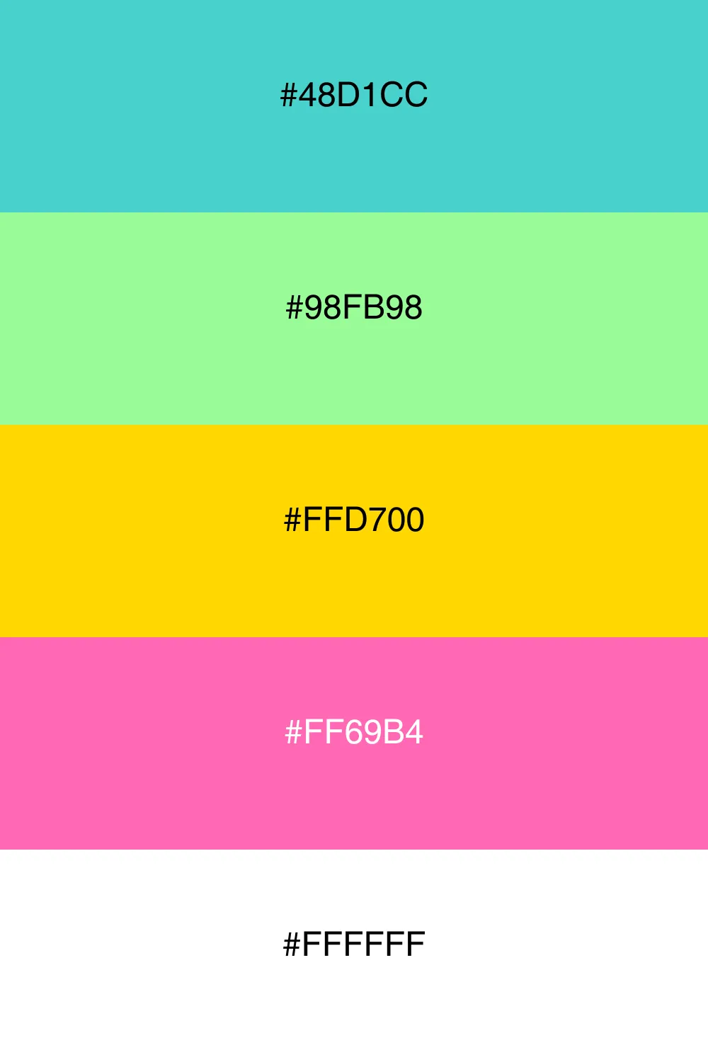 A light and fresh palette with a playful vibe.