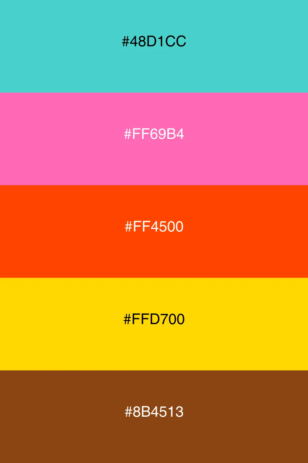 A colorful retro palette with a playful twist.