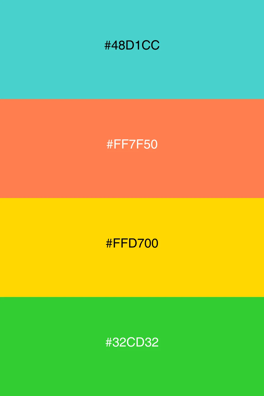 A bright and cheerful tropical palette for summer vibes.
