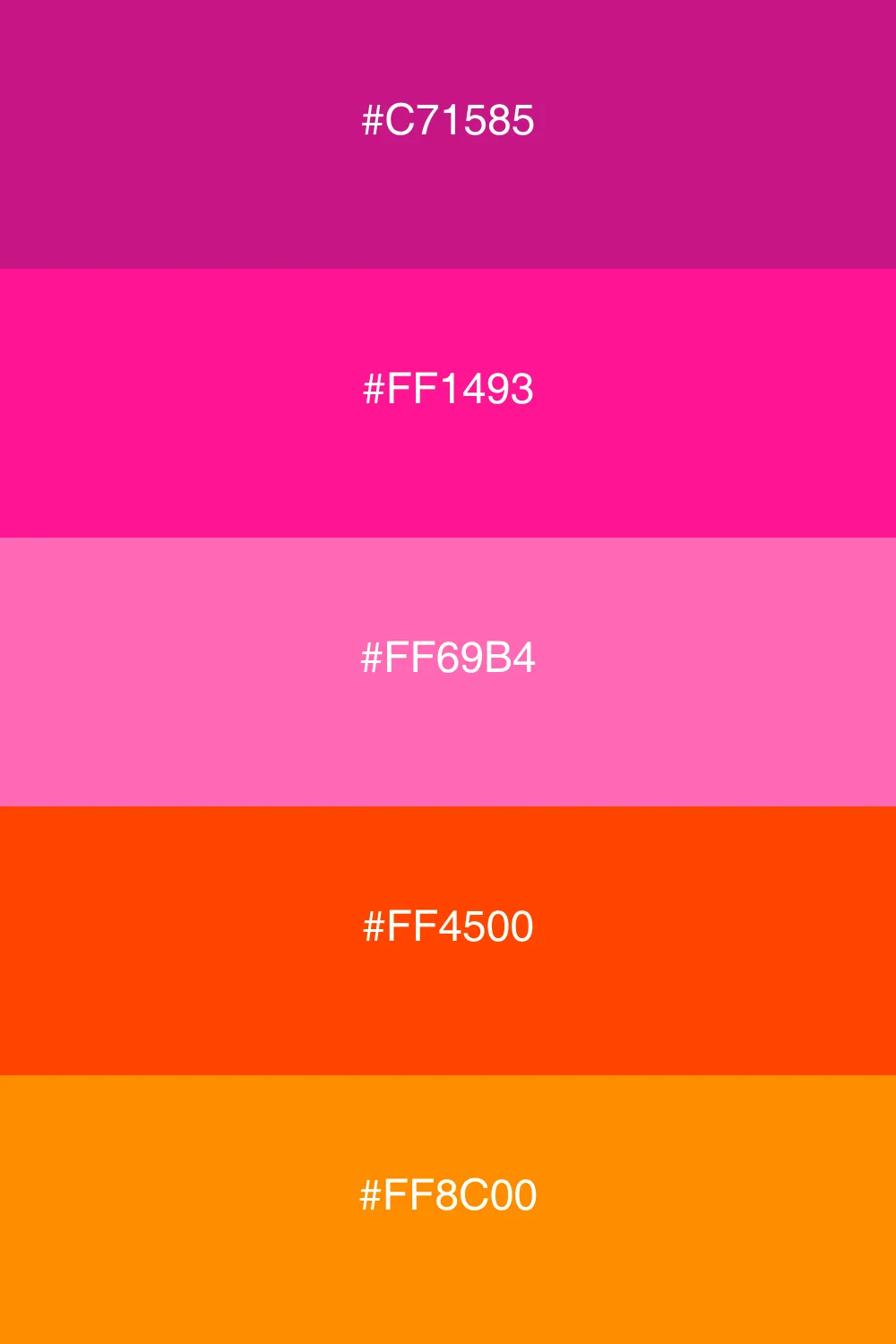 A playful and bold palette that exudes energy and fun.
