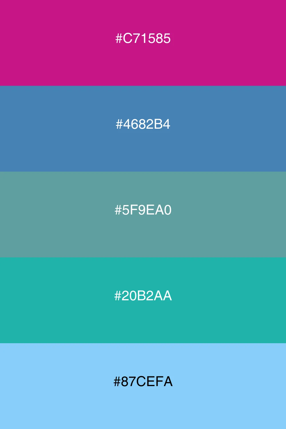 A refreshing cool palette that feels calm and serene.