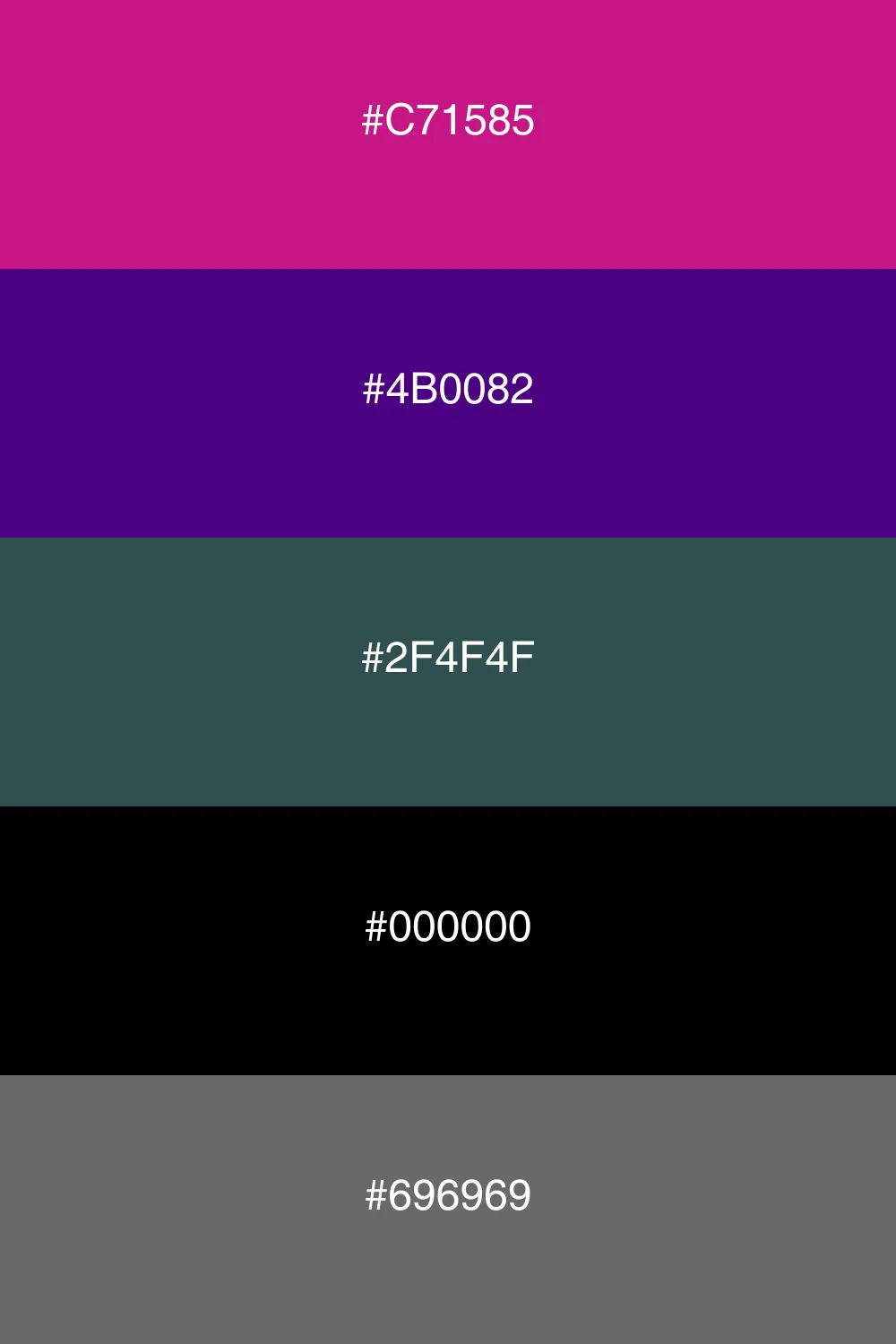 A dramatic dark palette with bold and mysterious tones.