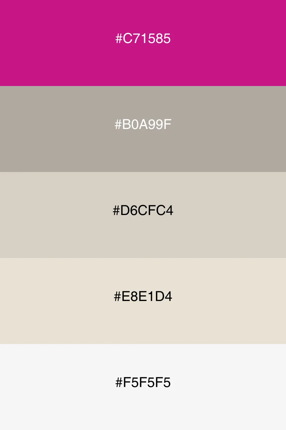 A calm and sophisticated neutral palette with earthy tones.