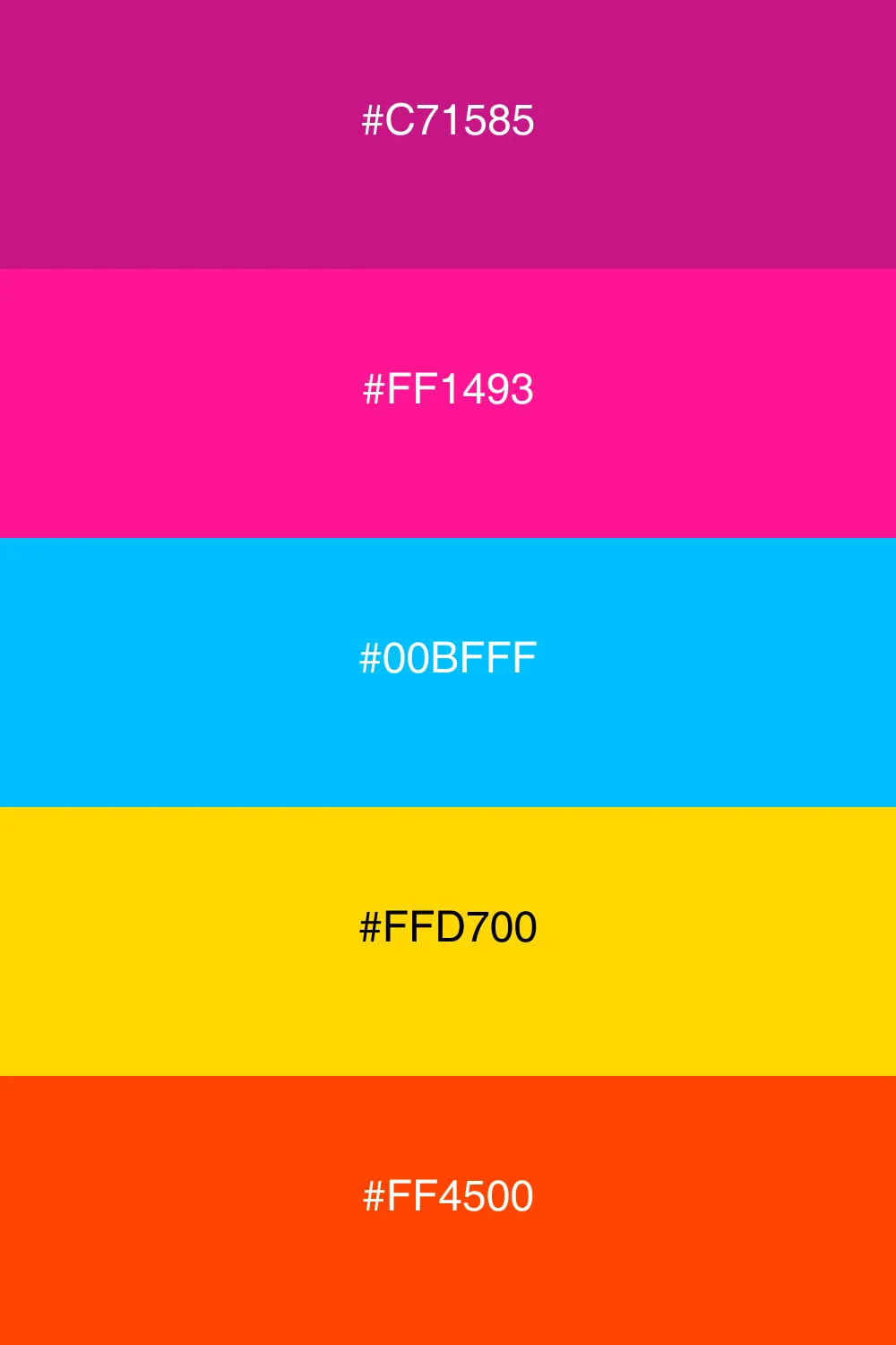 A fun and bold retro-inspired color combination.