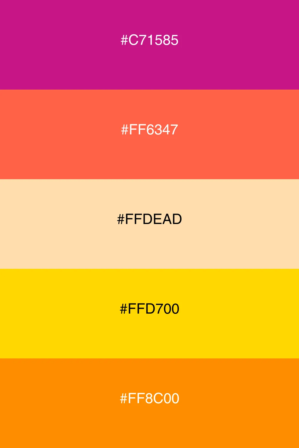 Warm colors reminiscent of a beautiful sunset.