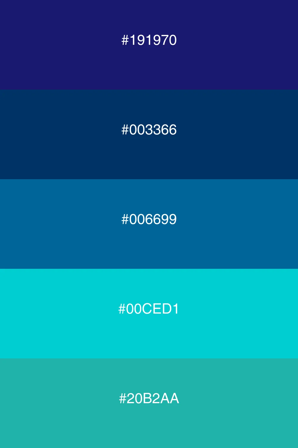 A refreshing palette inspired by deep ocean waters.