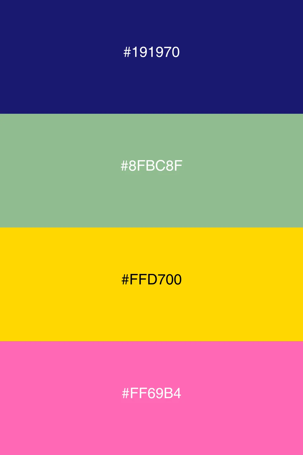 A colorful palette inspired by a midnight garden.