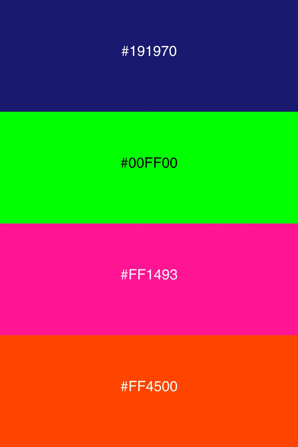 A vibrant palette that captures the energy of neon lights.