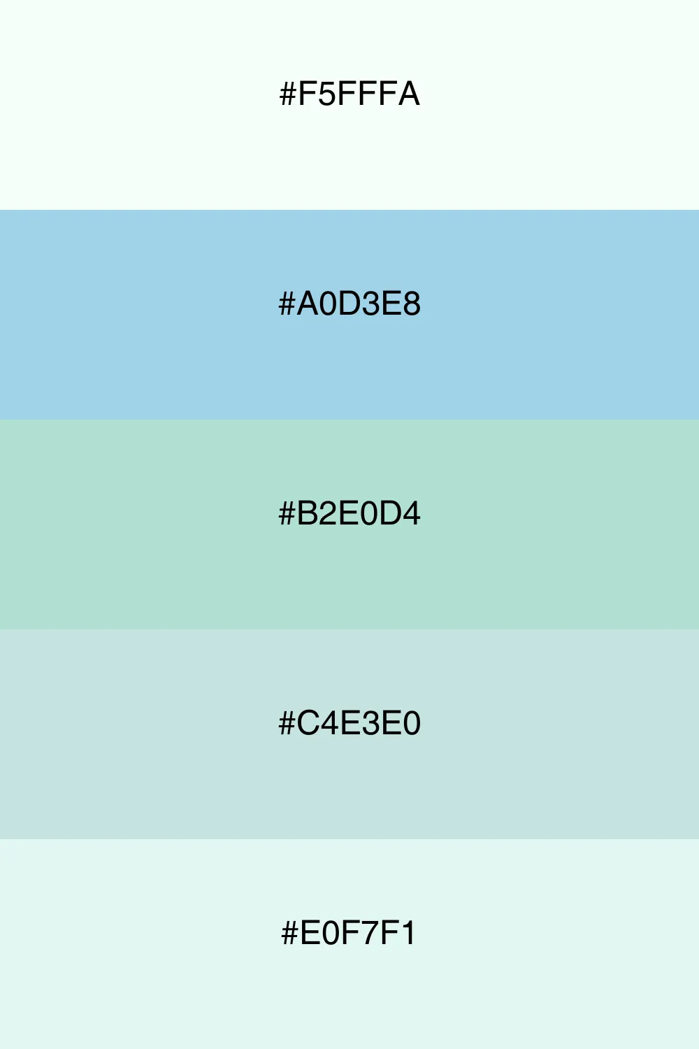 A cool palette that evokes a refreshing ocean breeze.