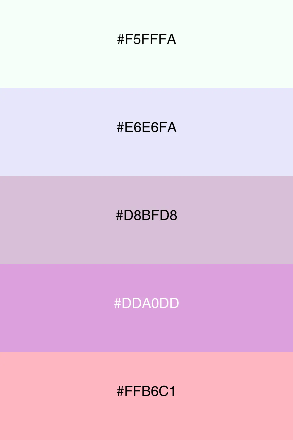 An elegant palette with soft, romantic hues.