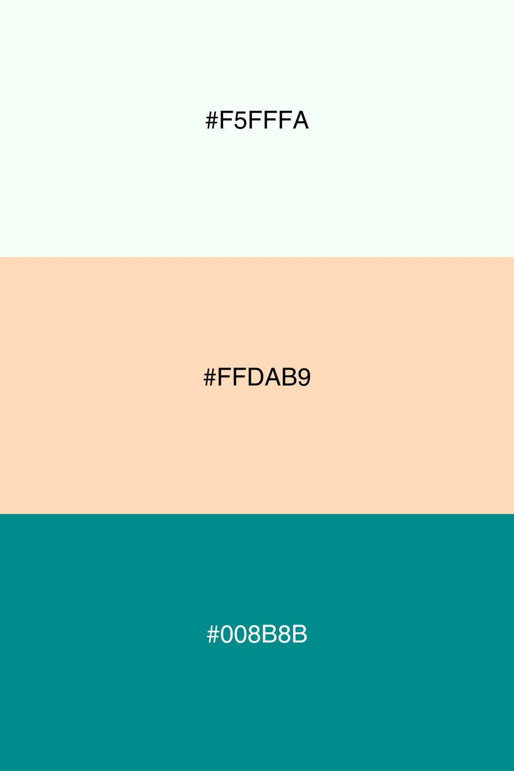 Soft mint with contrasting dark tones.